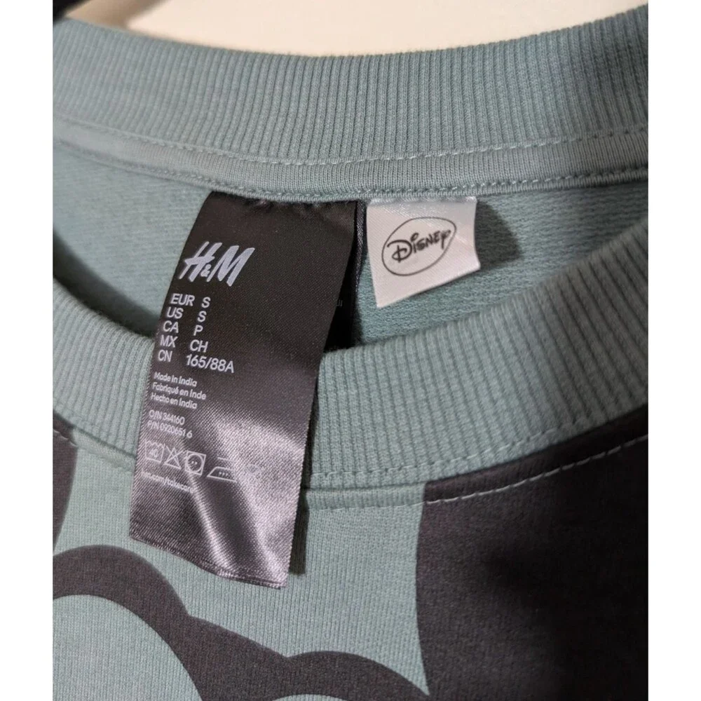 H&M Disney Mickey Sweatshirt Dropped Shoulders Comfy Cotton Oversized Small